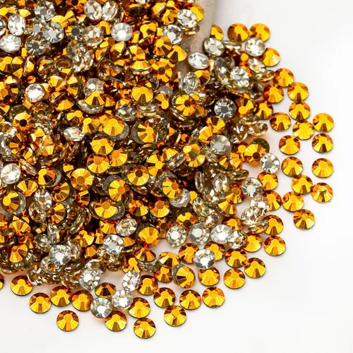 Miniatura 55 de Diamantes de imitación AB verdes a granel, 5000 piezas de diamantes de imitación de fondo plano redondos de gelatina AB sin fijación térmica, gemas