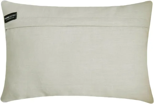 Miniatura 4 de The HomeCentric Funda de almohada lumbar decorativa gris de 12 x 20 pulgadas, encaje de yute y lino, yute, almohada oblonga de lentejuelas hechas a