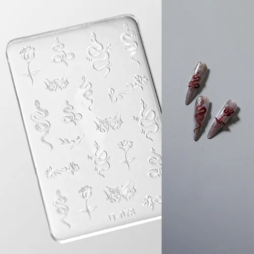 Miniatura 6 de Moldes de silicona para arte de uñas, moldes de silicona en relieve de mariposa multiforma, adecuados para decoración de uñas DIY