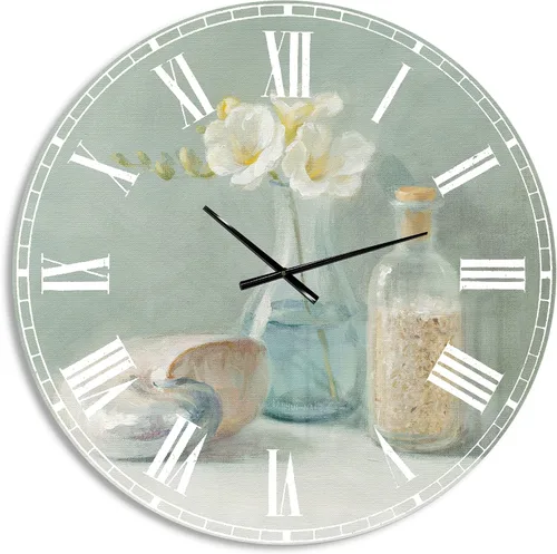 Miniatura 10 de DesignQ Reloj de pared con diseño de vaca y vida campestre para el hogar, dormitorio, baño, oficina, sala de estar