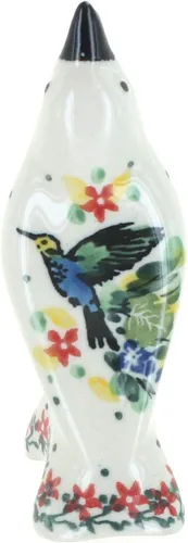 Miniatura 3 de Pastel de colibrí de cerámica polaca rosa azul pájaro