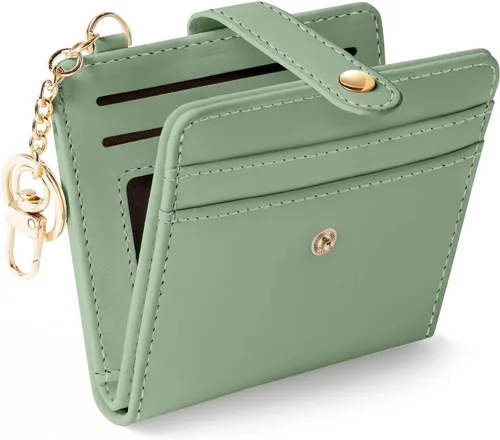 Miniatura 38 de Jogjam Cartera pequeña para mujer, Rfid delgada y compacta para tarjetas de crédito, billetera plegable de piel sintética, bolsillo con cremallera