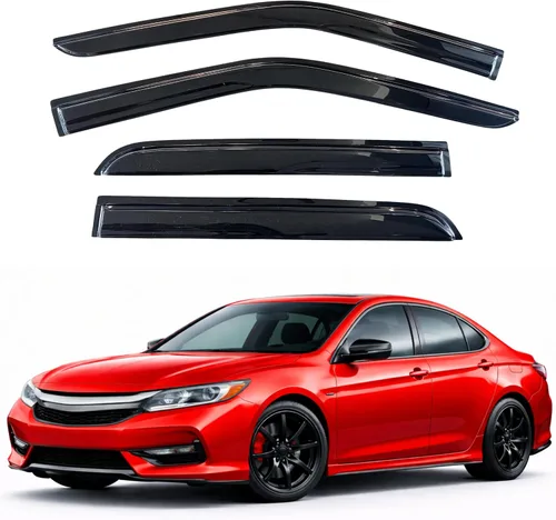 Miniatura 229 de KPY Visor de ventana compatible con Hyundai Tucson 2021-2025, 4 piezas de deflector de ventilación para ventana lateral, estilo Mugen, protector