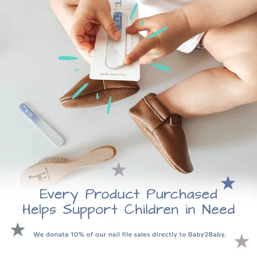 Miniatura 6 de Lima de uñas de bebé de jirafa azul: 100% fabricada en Europa, la lima de uñas original de cristal para bebé, bbg222_stickerless, Azul, 1