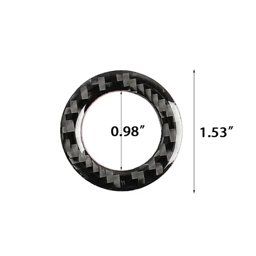Miniatura 3 de Xotic Tech - Cubierta de anillo de botón de arranque de motor estilo fibra de carbono compatible con Infiniti Q50 Q60 2014-2019