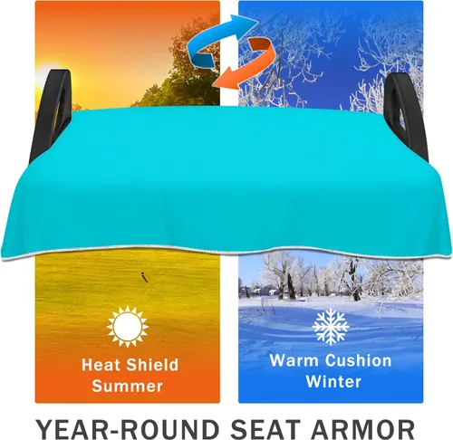 Miniatura 3 de YOKYHOM Fundas de asiento de carrito de golf para 2/4 plazas, manta de toalla de asiento de microfibra, mantiene los asientos frescos, limpios