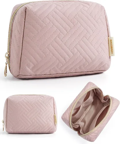 Miniatura 19 de BAGSMART Pequeña bolsa de maquillaje, bolsa de cosméticos de viaje, bolsa de maquillaje pequeña con cremallera, bolsa de aseo resistente al agua