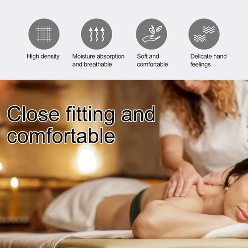 Miniatura 2 de Sábana para cama de masaje de spa, 2 piezas, reutilizables, resistentes al aceite, de algodón suave, para salón de belleza, con agujero de cama (#2)