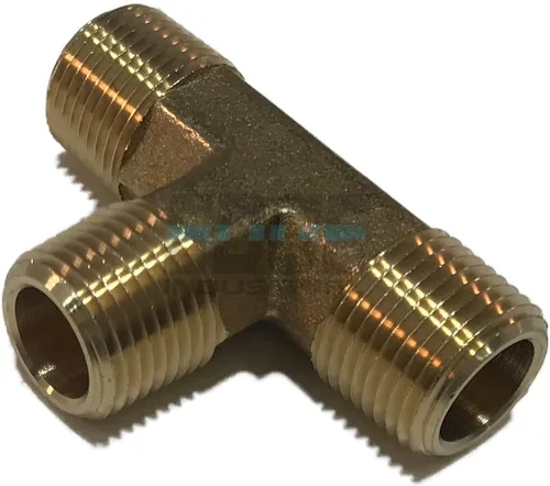 Forjado todo macho TEE 3/8" NPT combustible/aire/agua/aceite/gas WOG (cantidad 01)