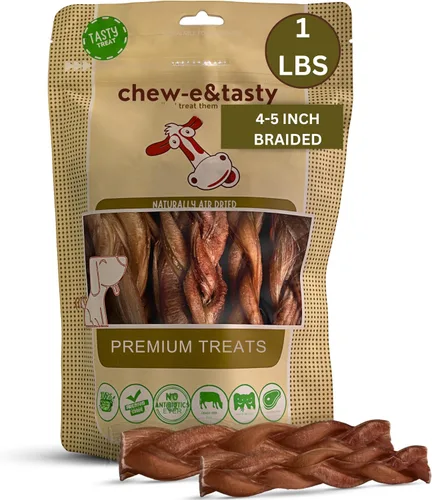 Miniatura 10 de chew-e&tasty Bully Sticks de 11 a 12 pulgadas para perros (paquete de 1 libra) – Golosinas para perros de un solo ingrediente de larga duración