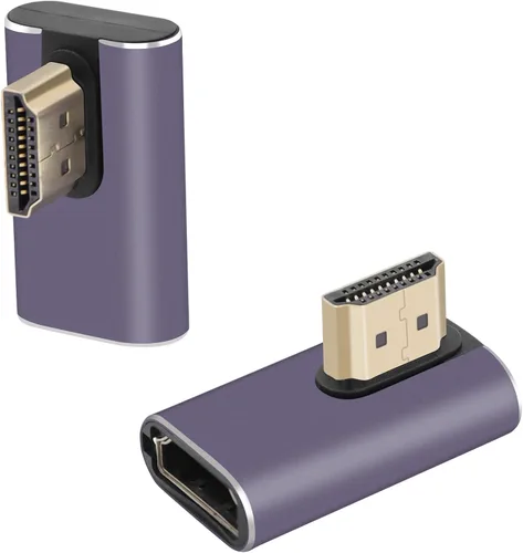 Miniatura 10 de Adaptador HDTV de 8K y 60Hz de 90 grados de ángulo descendente macho a hembra, conector HDTV 2.1UHD de 48 Gbps, extensor 3D, compatible con HDR, PC