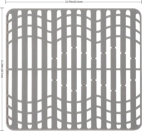 Miniatura 2 de NICE DAY Tapete para fregadero, protectores de fregadero de cocina, antideslizante, sin PVC, de silicona, pequeño, 12.8 x 11.3 pulgadas