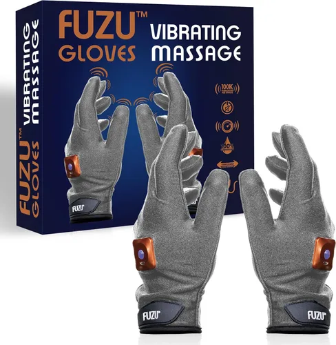 Miniatura 9 de Fuzu Guantes de masaje vibratorios utilizados para masajes de parejas, masaje muscular dolorido, espalda, cuello, hombros, piernas, 20 velocidades