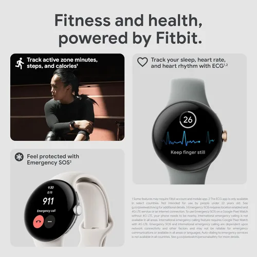 Miniatura 9 de Google Pixel Watch 1ª generación (modelo anterior) – Reloj inteligente Android con seguimiento de actividad Fitbit – Reloj de seguimiento