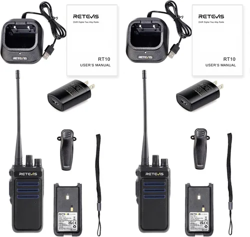 Miniatura 5 de Retevis Walkie Talkies digitales RT10 para adultos, radios bidireccionales con llamadas grupales, radio de mano duradera DMR de 2 vías
