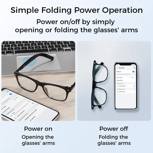 Miniatura 3 de Lentes inteligentes, lentes Bluetooth para hombres y mujeres, con altavoces, asistente de voz, protección UV, lentes magnéticos polarizados