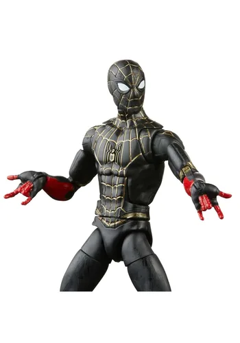 Miniatura 4 de Serie Marvel Legends - Figura de acción coleccionable de Spider-Man con traje negro y dorado de 6 pulgadas, 2 accesorios y 1 parte(s)
