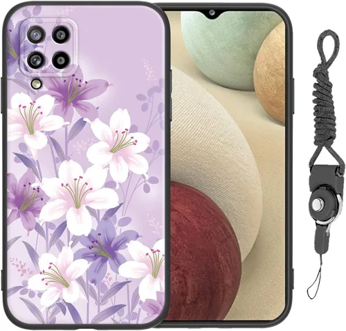Miniatura 59 de Funda para Galaxy A51 5G (no compatible con la versión A51 4G) con correa de cordón, para niñas y mujeres, diseño lindo de anime, funda de silicona
