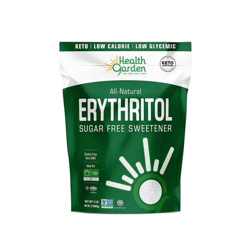 Miniatura 11 de Health Garden Edulcorante de eritritol, sin OMG, sin gluten, sustituto de azúcar, apto para dieta cetogénica, sabe a azúcar (4.75 libras)