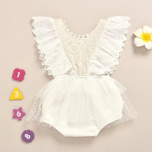 Miniatura 41 de IDOPIP Conjunto de ropa de 1er cumpleaños para niñas con estampado floral, estilo bohemio, con encaje, tutú y diadema de princesa
