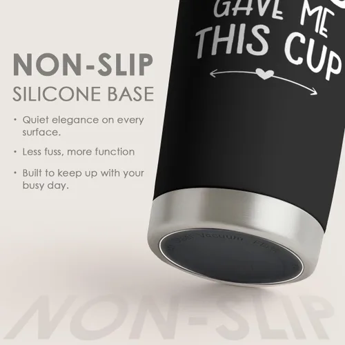 Miniatura 4 de SANDJEST Vaso aislado de acero inoxidable de 20 onzas para papá, divertido con texto en inglés "My Favorite Child Gave Me This Cup", taza de viaje