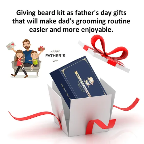 Miniatura 2 de Regalos para hombres, kit de barba para aseo y cuidado diario de hombres, hidrata y suaviza el cabello facial, juego de cuidado personal