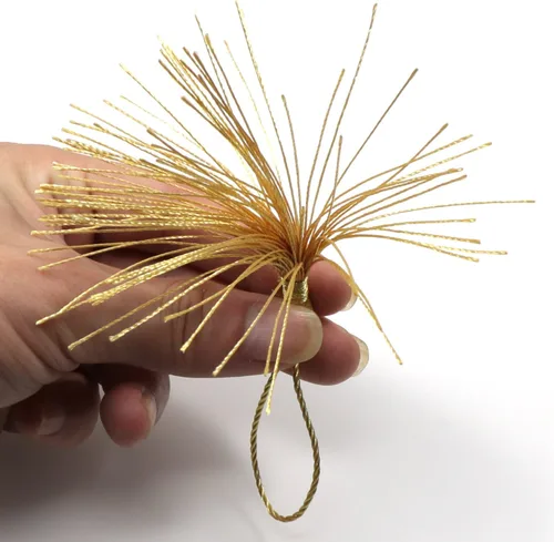 Miniatura 5 de VAPKER 100 unidades de borlas suaves y sedosas hechas a mano con lazo de cordón de 2 pulgadas para hacer joyas, proyectos de bricolaje, marcapáginas