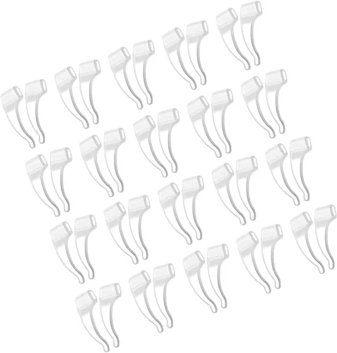 50 Pairs Silicone Anti-Skid Glasses Ear Grips, Replaceable Eyeglass Holders for Comfortable Fit, Portable Retainers for Sports and Daily Use