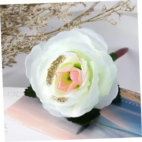 Miniatura 5 de STOBOK Paquete de 12 bolígrafos de gel rosa con diseño creativo de flores para niños y niñas y estudiantes, suministros de escritura