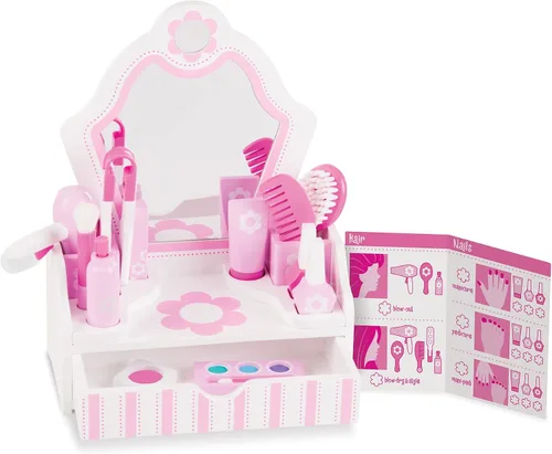 Miniatura 2 de Melissa & Doug Wooden Beauty Salon Play Set With Accessories (18 pcs) - Pretend Hair Salon, Toddler Makeup Vanity, Fashion Role For Kids Ages 3+