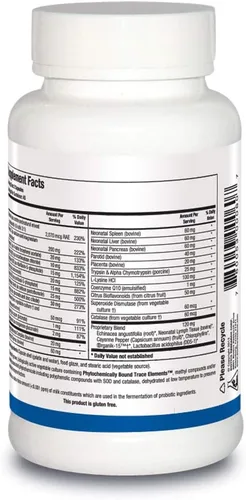 Miniatura 2 de Biotics Research Bio Immunozyme Forte Multivitamínico/mineral para apoyar la función inmune normal y saludable, equinácea, pimienta de cayena