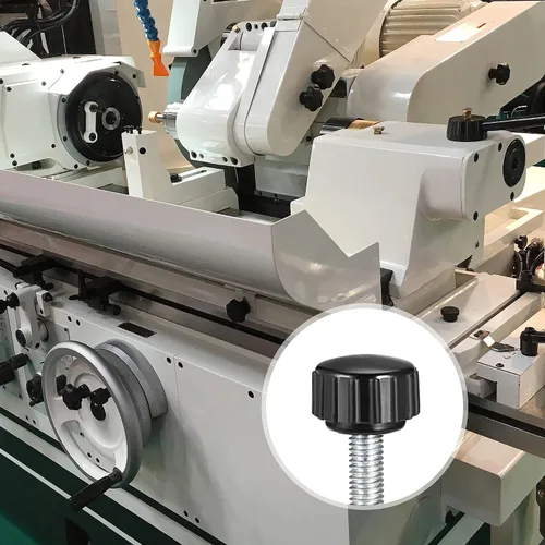 Miniatura 4 de uxcell Perillas de sujeción moleteadas con rosca métrica macho M4 x 1.969 in, tornillo de agarre para pulgar, perno de mango de sujeción manual