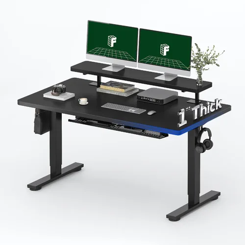 Miniatura 16 de FLEXISPOT Escritorio Eléctrico de Pie de Una Pieza, 40 x 24 Pulgadas Escritorio Ajustable con Superficie Sin Costuras, Controlador de Memoria