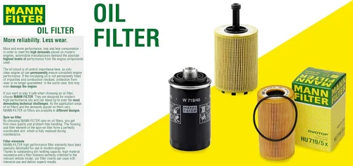 Miniatura 2 de Mann Set de 4 filtros de aceite de motor para Mini Cooper R55 R56 R57 R58 R59 R60 R61