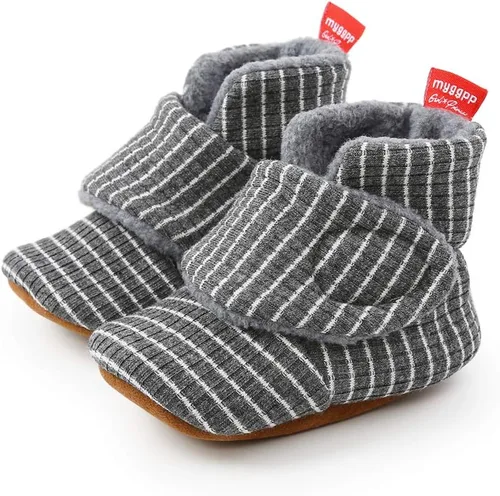 Miniatura 39 de SOFMUO Pantuflas unisex para bebé, niña, niño, ligeras, antideslizantes, para interiores, zapatos de casa, botines para niños pequeños