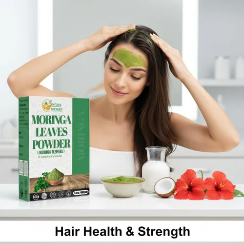 Miniatura 7 de Herbs Botanica Polvo de hoja de moringa oleifera puro premium de la India, bebida natural fresca de la mañana, vitaminas e inmunidad, vitaminas
