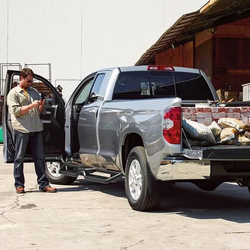 Miniatura 2 de OEDRO - Estribos compatibles con Toyota Tundra doble cabina 2007-2021 (2 puertas traseras de media talla), escalones laterales atornillables de Dos