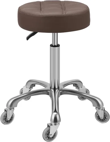 Miniatura 11 de Kaleurrier Taburete giratorio ajustable – Taburetes de peluquería resistentes – Taburetes hidráulicos de trabajo con ruedas para peluquería, salón