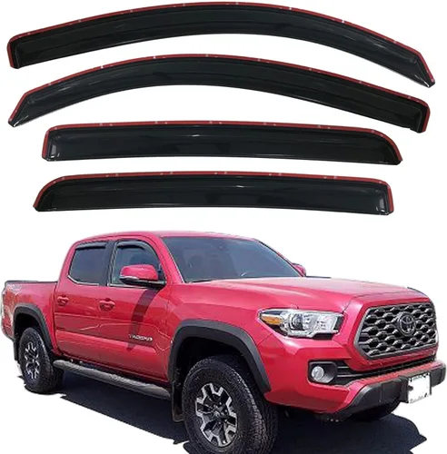 Miniatura 12 de Viseras laterales adhesivas para ventana de lluvia, deflectores de ventilación para Toyota RAV4 2019 2020 2021 2022, 4 piezas teñidas de humo