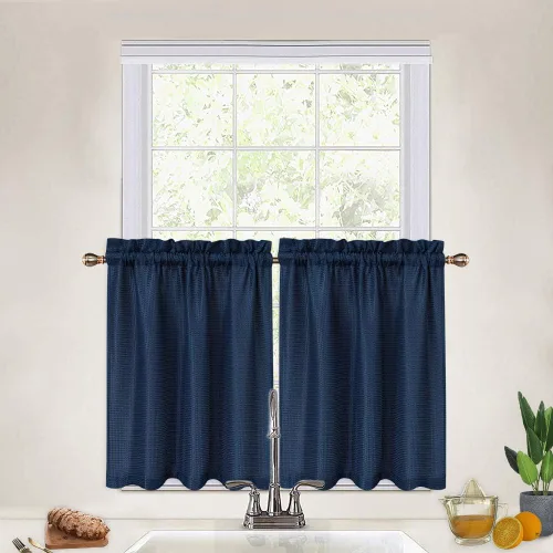 Miniatura 9 de CAROMIO - Cortina para cocina, cortina texturizada, cortinas para ventana de baño, varios tamaños