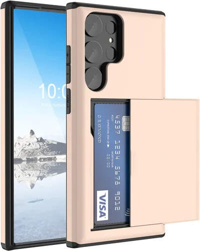 Miniatura 16 de Funda tipo billetera compatible con Galaxy S23 Ultra con soporte para tarjeta de crédito, ranura para tarjeta de identificación, a prueba de golpes