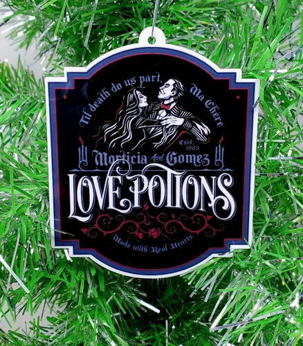 Miniatura 2 de Morticia y Gomez Addams Love Potions Adorno de Navidad (A98)
