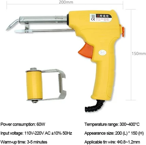 Miniatura 2 de Pistola de soldadura automática de mano, kit de soldadura eléctrica de mano, herramienta de soldadura 110 V, 220 V, 60 W, para placa de circuitos