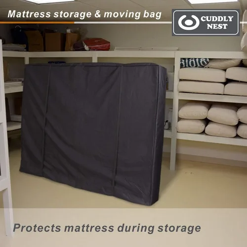 Miniatura 8 de Bolsa de almacenamiento impermeable para colchón para mudanza y almacenamiento, bolsa reutilizable de lona resistente con cremallera y correas