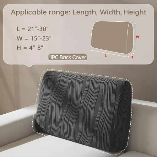 Miniatura 2 de QIANMEW Fundas de cojín para sofá, súper elásticas y lavables para asientos modulares y en forma de L, protector de muebles apto para mascotas