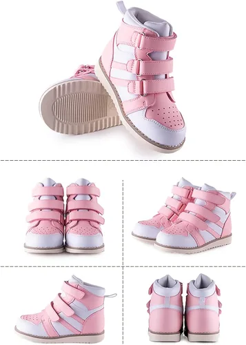 Miniatura 6 de princepard Zapatos ortopédicos para niños y niños, zapatos correctores de espalda alta con soporte de tobillo y arco para niños y niñas