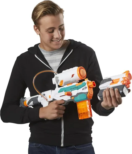 Miniatura 9 de Nerf Modulus Tri-Strike Blaster, Cañón Mega, Lanzacohetes, Cargador, 1 Cohete, Juegos al Aire Libre para Niños (Exclusivo de Amazon)