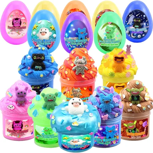 Miniatura 7 de Kit de slime de mantequilla para niñas y niños, paquete de 11 con aroma, elástico y antiadherente, juguete para aliviar el estrés, regalo