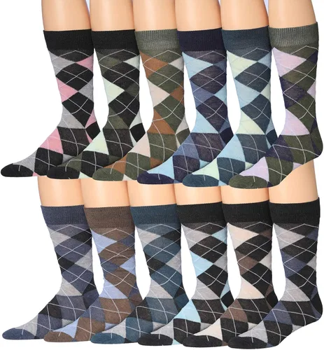 Miniatura 27 de JAMES FIALLO Calcetines de vestir para hombre, calcetines de vestir para hombre, estilo casual, coloridos, divertidos, novedosos, a la moda, paquete