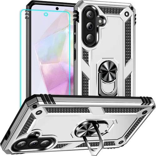 Miniatura 8 de Yiakeng Funda para Galaxy A32 5G, Samsung A32 5G, fundas protectoras de grado militar con anillo para Samsung Galaxy A32 5G (verde militar)